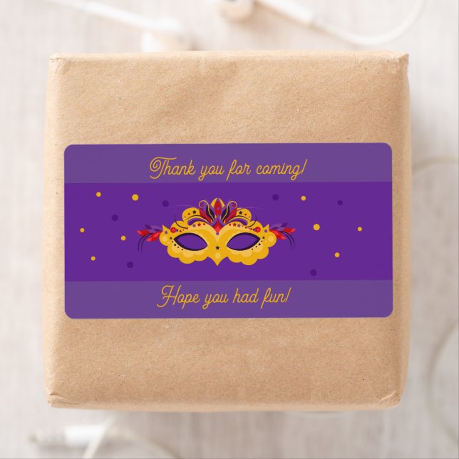 Etiqueta Mardi Gras Masquerade Theme (In situ)