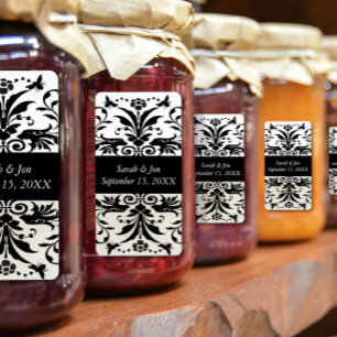 Etiqueta Marfil Bumble Bee Damask Save the Date