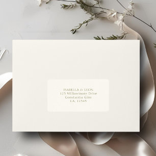 Etiqueta Marfil Dirección de Boda Simple