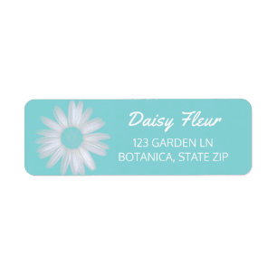 Etiqueta Margarita femenina de las flores de la acuarela de