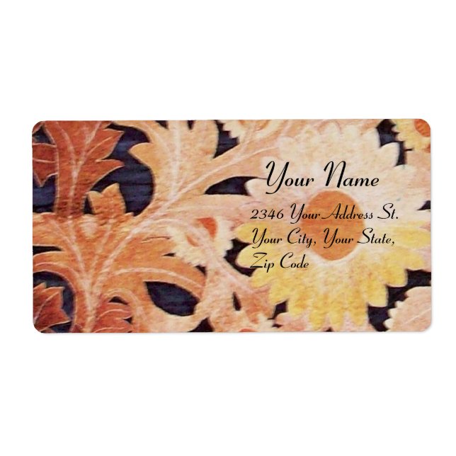 Etiqueta MARGARITA, negro marrón blanco (Frente)