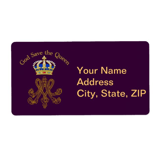 Etiqueta Marie Antoinette Monograma (Frente)