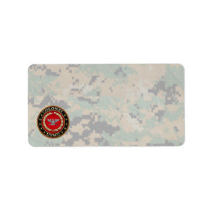 Etiqueta Marines Estadounidenses: Coronel (USMC Col) [3D]
