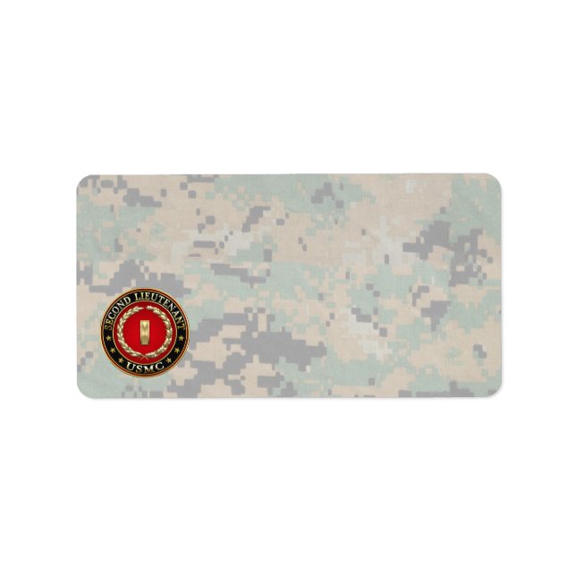 Etiqueta Marines Estadounidenses: Segundo Teniente (USMC 2n (Frente)