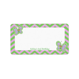 Etiqueta Mariposa 2 Embellecedor de cuaderno de cumpleaños 