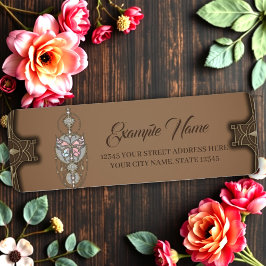 Etiqueta Mariposa estilizada