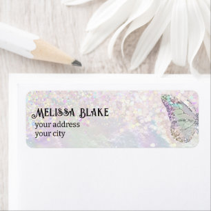 Etiqueta mariposa falsa nacre