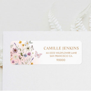 Etiqueta Mariposa Floral Garden Baby Shower