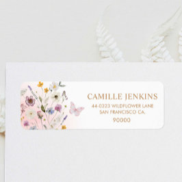 Etiqueta Mariposa Floral Garden Baby Shower