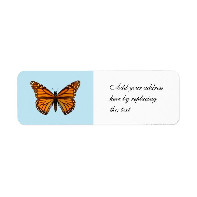 Etiqueta Mariposa Monarca (Frente)