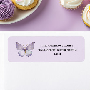 Etiqueta Mariposa morada