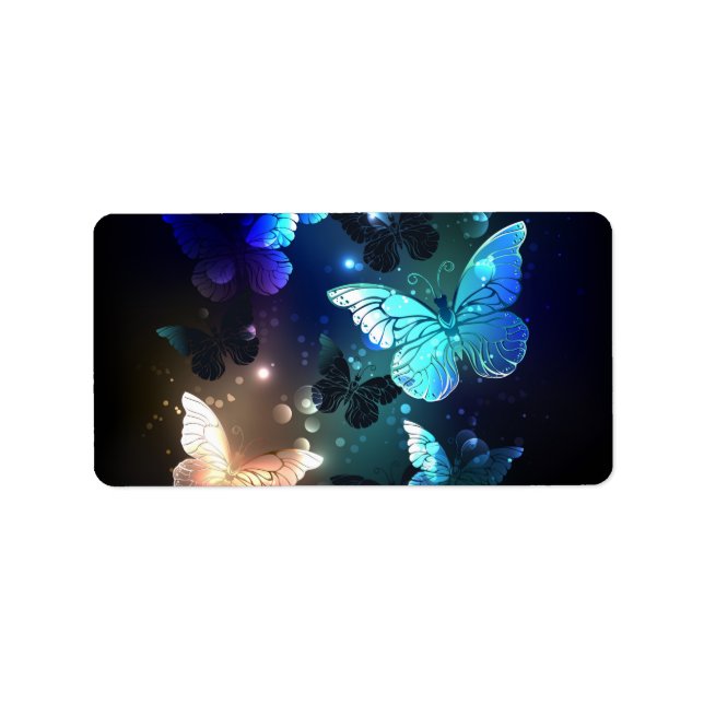 Etiqueta Mariposa nocturna fluida (Frente)