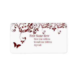 Etiqueta Mariposa roja