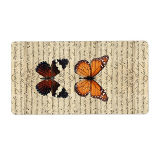 Etiqueta mariposas