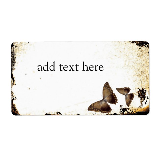 Etiqueta Mariposas de época (Frente)