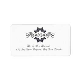 Etiqueta Mariposas Monogramadas