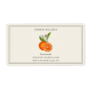 Etiqueta Marmalade naranja Jam Jar en rectangular blanco ro
