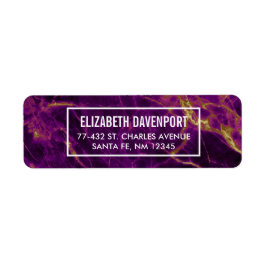 Etiqueta Mármol morado y dorado moderno