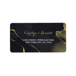 Etiqueta Mármol negro y oro