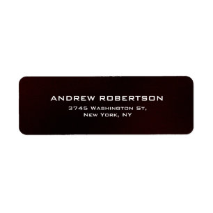 Etiqueta Marrón contemporáneo elegante