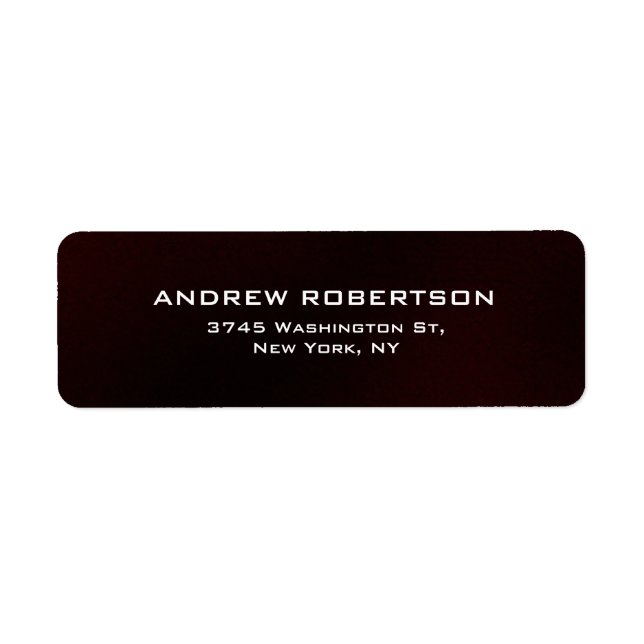 Etiqueta Marrón contemporáneo elegante (Frente)