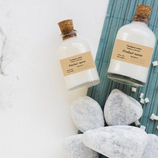 Etiqueta Marrón elegante y simple