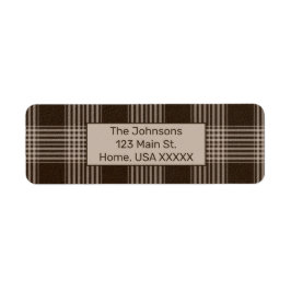 Etiqueta Marrón y beige ruidoso