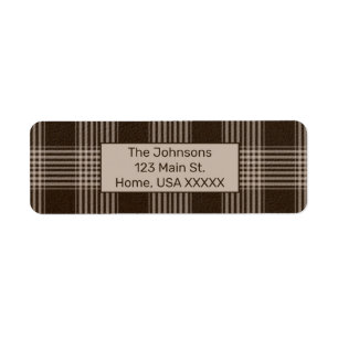 Etiqueta Marrón y beige ruidoso