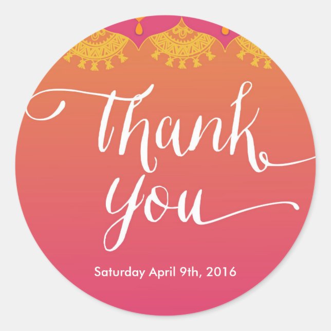 Etiqueta marroquí - Etiqueta de inspiración india (Anverso)