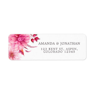 Etiqueta Marsala - Borgoña y Otoño Rosa Otoñal Boda
