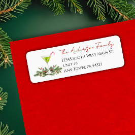 Etiqueta Martini and Mistletoe Festive Christmas Mailing