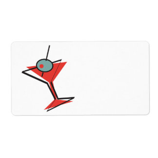 Etiqueta martini de oliva retro