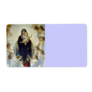 Etiqueta Mary con ángeles - Regina Angelorum