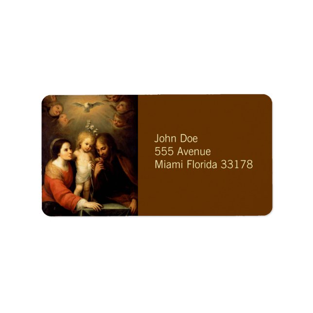 Etiqueta Mary, Jesus y Joseph Label (Frente)