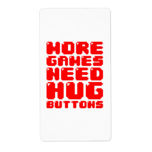 ETIQUETA MÁS JUEGOS NECESITAN BOTONES HUG
