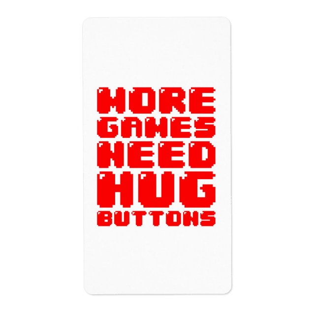 ETIQUETA MÁS JUEGOS NECESITAN BOTONES HUG (Frente)