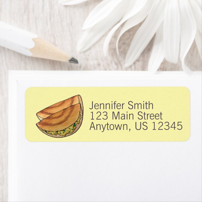 Etiqueta Masala Dosas Restaurante de cocina india Chef (In situ)