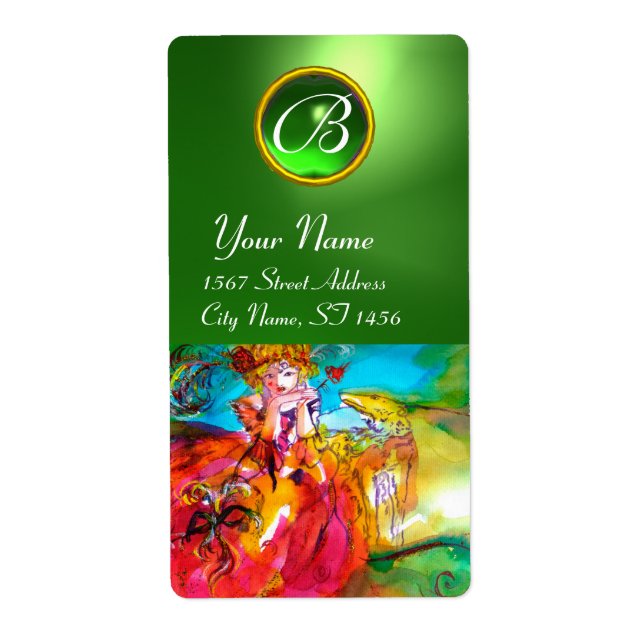 Etiqueta Máscara de carnaval de MIRANDOLINA / Veneciana (Frente)