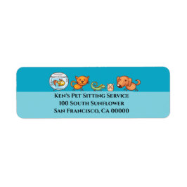 Etiqueta Mascota lindo sentando a los perros de cuidado ani