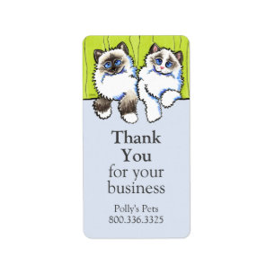 Etiqueta Mascota Ragdoll Cats Off-Leash Art™