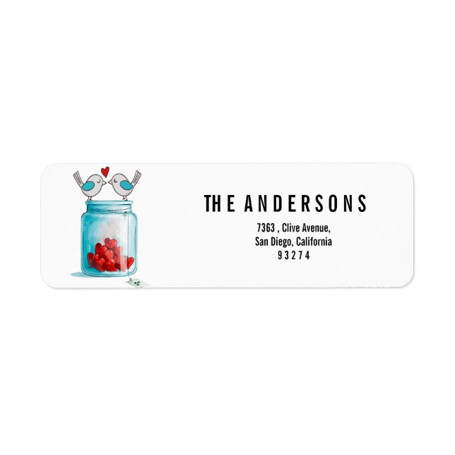 Etiqueta Mason Jar de amor (Frente)