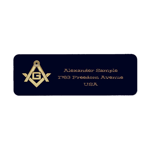 Etiqueta Masonic Golden Rush (Frente)