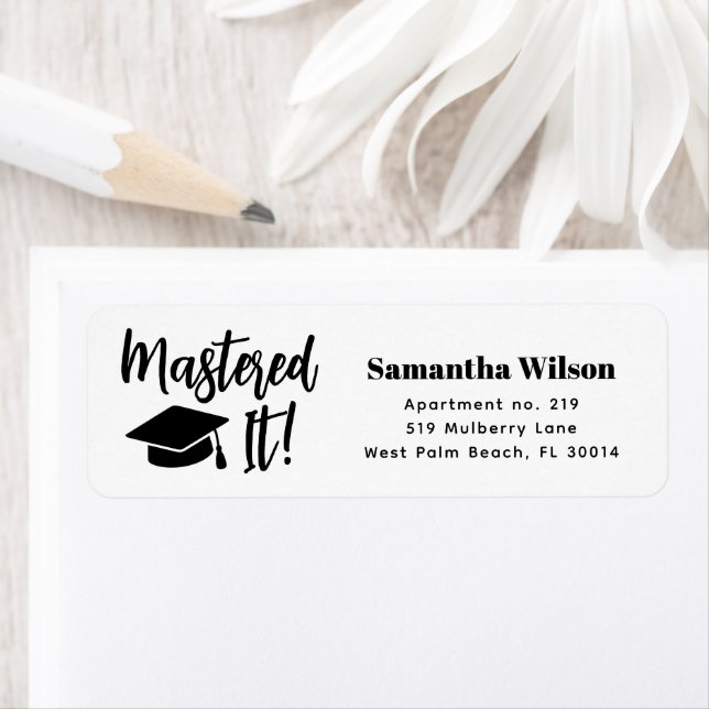 Etiqueta Máster personalizado de graduación (In situ)