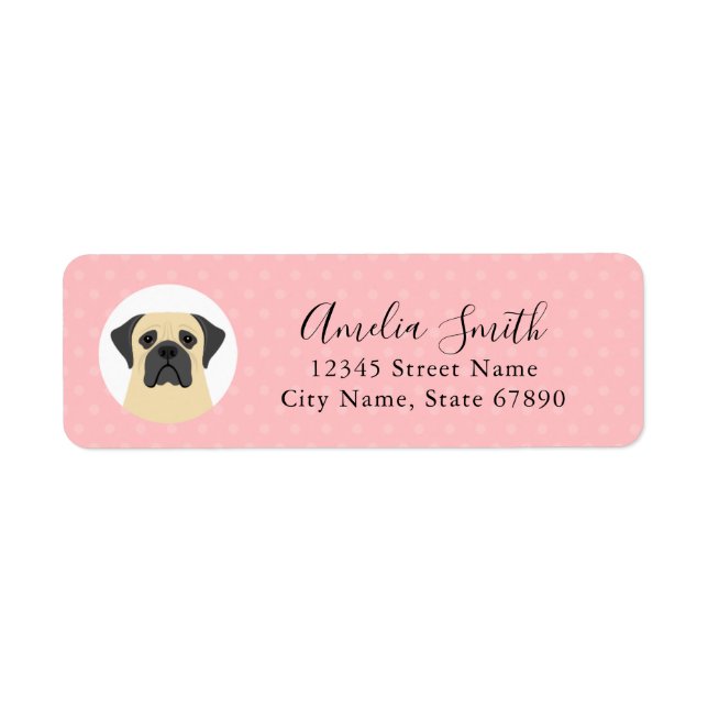 Etiqueta Mastiff Return Address Labels (Frente)