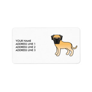 Etiqueta Mastín inglés cervato perro de dibujos animados li