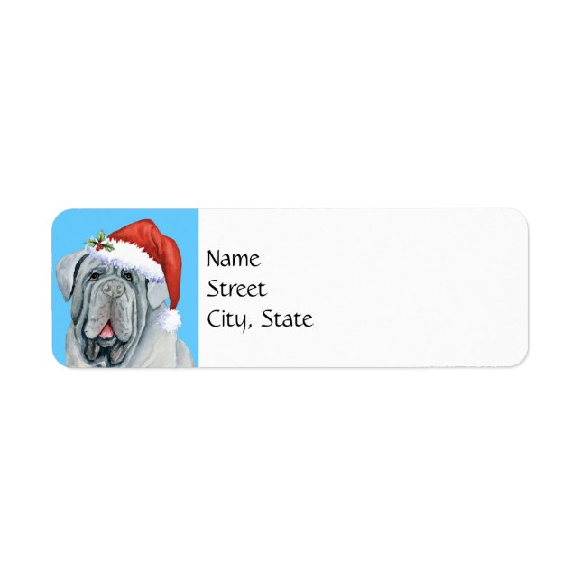 Etiqueta Mastino Feliz de Howlidays (Frente)