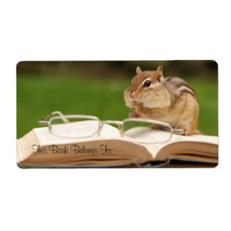 Etiqueta Matrícula de lectura de Chipmunk