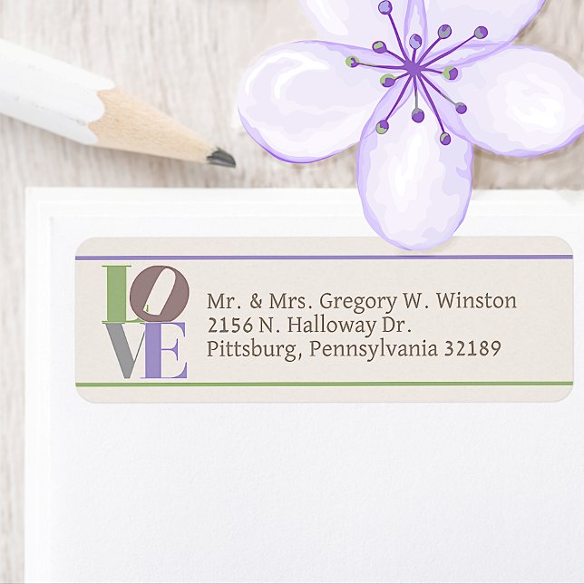 Etiqueta Matrimonio personalizado de amor moderno (Subido por el creador)