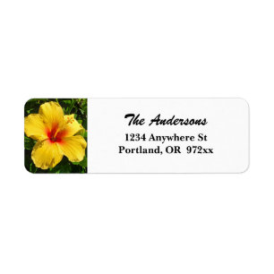 Etiqueta Maui Yellow Hibiscus