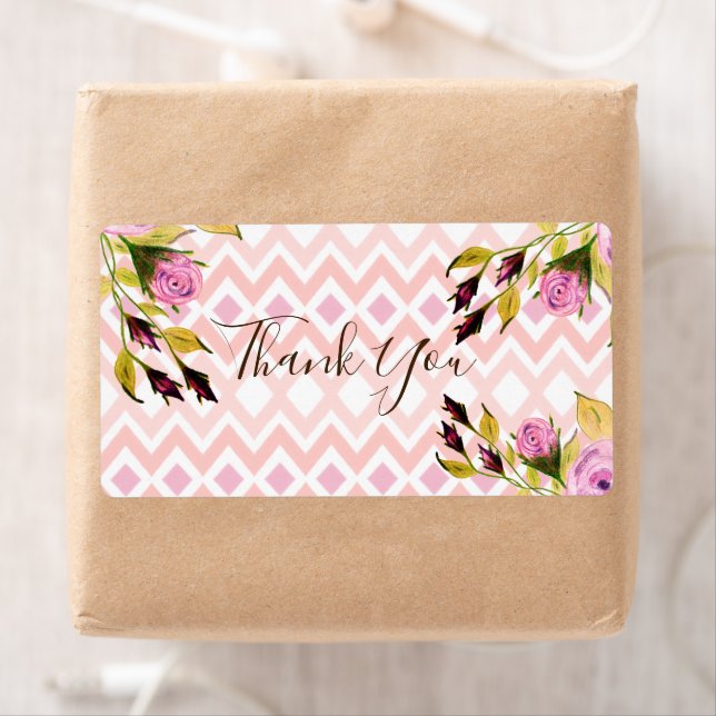 Etiqueta Mauve rosa y morado con verde (In situ)